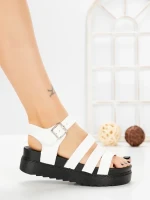 Sandale Dama cu Platforma 98-142 WHITE | VIVIRICH