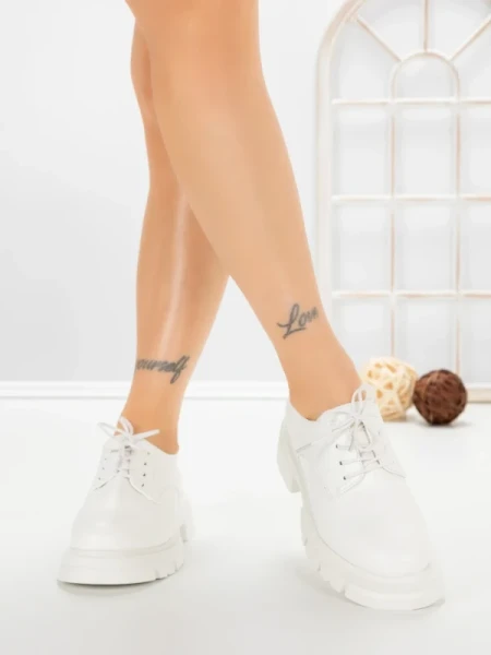 Pantofi Casual Dama 1-709 WHITE | VIVIRICH
