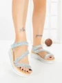 Sandale Dama cu Platforma 98-252 BLUE | VIVIRICH
