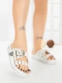 Papuci Dama cu Talpa Joasa 98-20 WHITE | VIVIRICH