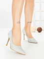 Pantofi Stiletto 66-1 SILVER | VIVIRICH