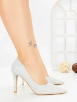 Pantofi Stiletto 66-1 SILVER | VIVIRICH