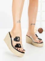 Papuci Dama cu Platforma 1-818 BLACK | VIVIRICH