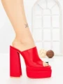 Papuci Dama cu Toc TOT-137 RED | L.DAY