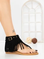 Sandale Dama cu Talpa Joasa WL642 BLACK | ABLOOM