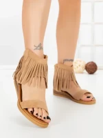 Sandale Dama cu Talpa Joasa WL641 KHAKI | ABLOOM