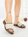 Papuci Dama cu Talpa Joasa L6-82-4 BROWN | ABLOOM