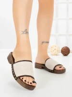Papuci Dama cu Talpa Joasa L6-82-4 BROWN | ABLOOM