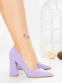 Pantofi cu Toc Gros G60-10 PURPLE | FESTISIMO