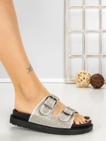 Papuci Dama cu Talpa Joasa 5LE106 WHITE | MEI