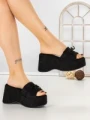 Papuci Dama cu Platforma 5LE33 BLACK | MEI