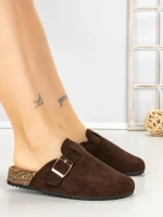 Papuci Dama cu Talpa Joasa 5LE37 BROWN | MEI