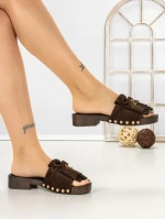 Papuci Dama cu Toc 5LE87 BROWN | MEI