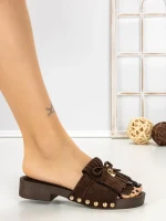 Papuci Dama cu Toc 5LE87 BROWN | MEI