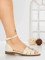 Sandale Dama cu Talpa Joasa 5PT27 LIGHT BEIGE | MEI