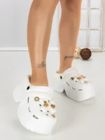 Papuci Dama cu Platforma F63 WHITE | L.DAY