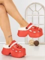 Papuci Dama cu Platforma F63 RED | L.DAY