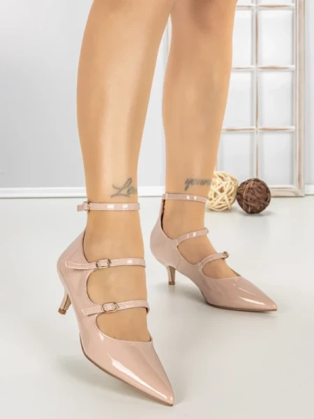 Pantofi Stiletto U788-76F BEIGE | CINK ME