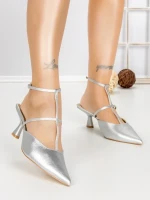Pantofi Stiletto A-3248 SILVER | BUONAROTTI