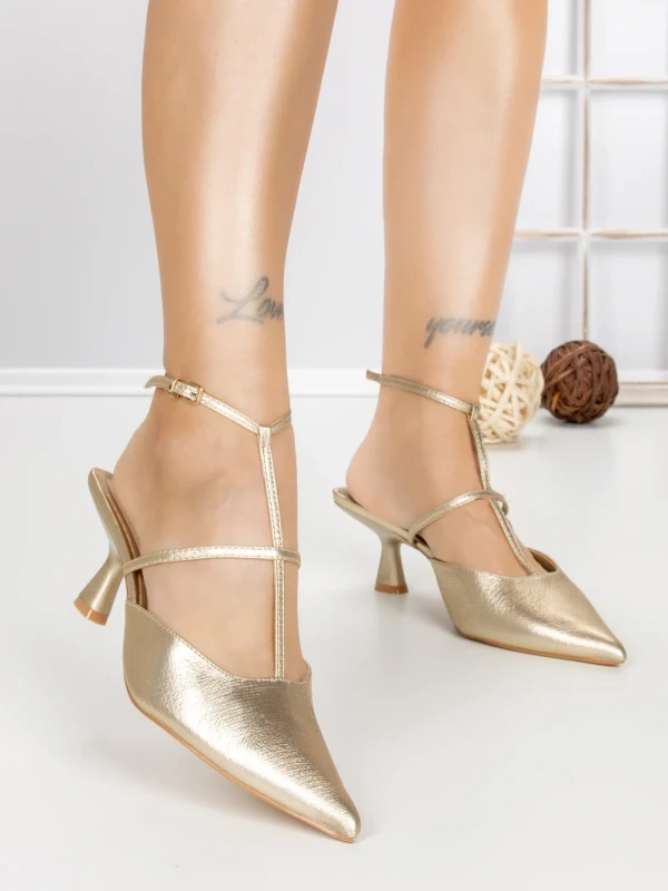 Pantofi Stiletto A-3248 GOLD | BUONAROTTI