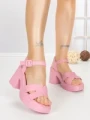 Sandale Dama cu Toc Gros A68339 PINK | BUONAROTTI