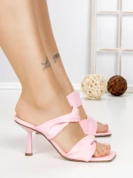 Papuci Dama cu Toc Subtire 7038 PINK | CM