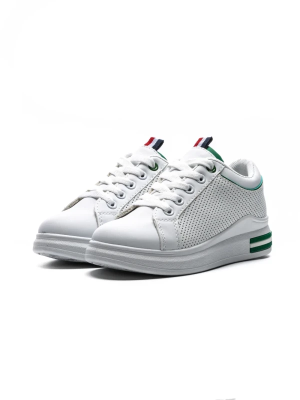 Pantofi Sport Fete C900 WHITE-GREEN | GALLEVANI