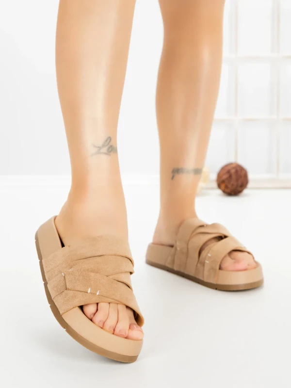 Papuci Dama cu Platforma 2021 KHAKI | GALLEVANI