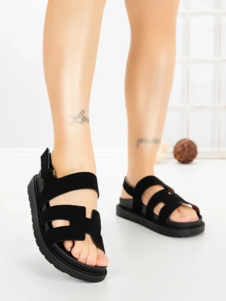 Sandale Dama cu Platforma FF-81 BLACK | EMAS