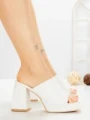 Papuci Dama cu Toc DD-201 WHITE | EMAS