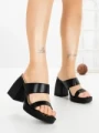 Papuci Dama cu Toc DD-202 BLACK | EMAS
