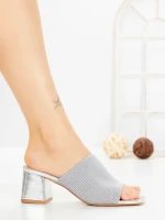 Papuci Dama cu Toc GG-60 SILVER | EMAS