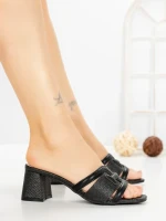 Papuci Dama cu Toc DD-212 BLACK | EMAS