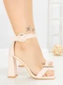 Sandale Dama cu Toc Gros FM5334 BEIGE | ANDERINA