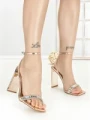 Sandale Dama cu Toc Gros B50 CHAMPAGNE | CHERIE