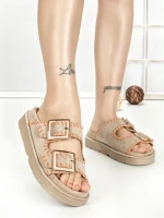 Papuci Dama cu Talpa Joasa QQ-261 BEIGE | STEPHAN