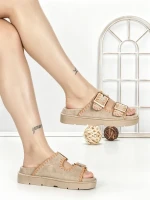 Papuci Dama cu Talpa Joasa QQ-261 BEIGE | STEPHAN