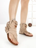 Sandale Dama cu Talpa Joasa WL-203 BEIGE | STEPHAN