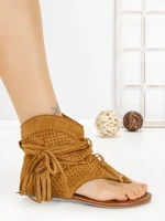 Sandale Dama cu Talpa Joasa WL-202 CAMEL | STEPHAN