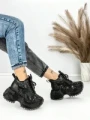 Ghete Dama cu Platforma 8580-2 BLACK | MEI
