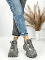 Ghete Dama cu Platforma 8580-2 GREY | MEI