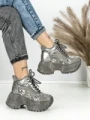 Ghete Dama cu Platforma 8580-2 GREY | MEI