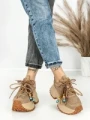 Pantofi Sport Dama cu Platforma 6581-1 KHAKI | MEI