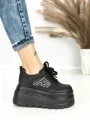 Pantofi Sport Dama cu Platforma 6208-52 BLACK | MEI