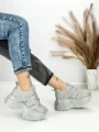 Pantofi Sport Dama cu Platforma 6580-2 SILVER | MEI