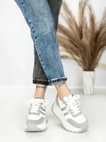 Pantofi Sport Dama cu Platforma 3596 SILVER | MEI