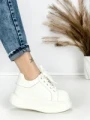 Pantofi Sport Dama din piele naturala 719-1 WHITE | PANTOFUL