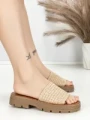 Papuci Dama cu Talpa Joasa TH-12 BEIGE | STEPHAN