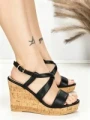 Sandale Dama cu Platforma 11-10 BLACK | STEPHAN