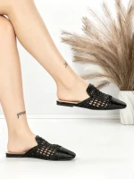 Papuci Dama cu Talpa Joasa QQ-229 BLACK | STEPHAN